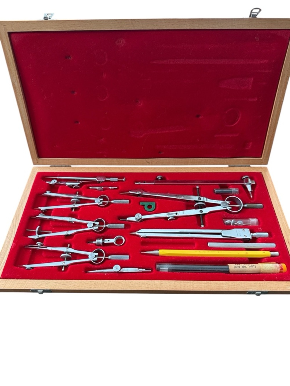 Vintage Sears Drafting Tool Set West Germany Wood Case 608.5014.0